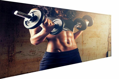 Leinwand sport fitness - sport, hantel