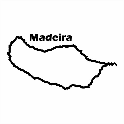 Madeira silhouette aufkleber - madeira,