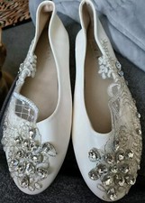 Brautschuhe elfenbein spitze - brautschuhe,