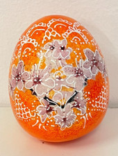 Osterei Keramik orange