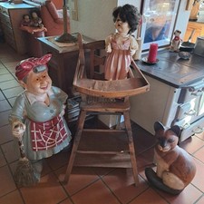 Antiker alter  Kinder-/ Puppenhochstuhl aus Holz