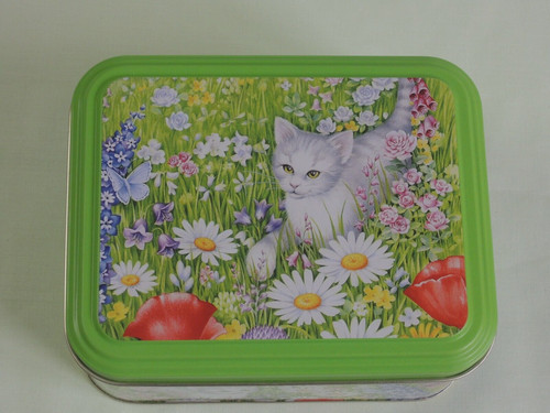 Dosen katze blumenwiese - 1x,
