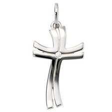 Diamantanhänger Kreuz 585