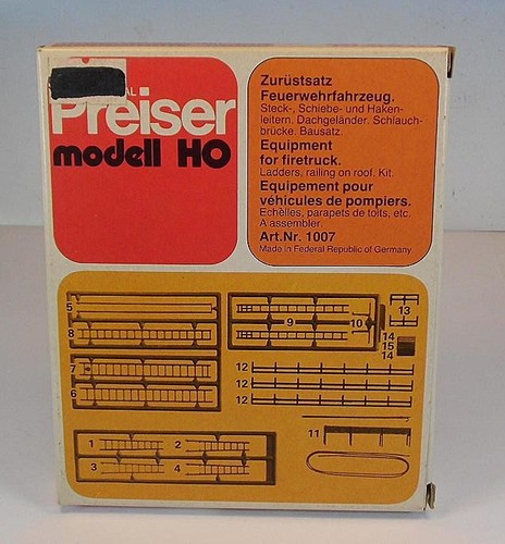 Preiser spur nr 1007 - h0, 1/87