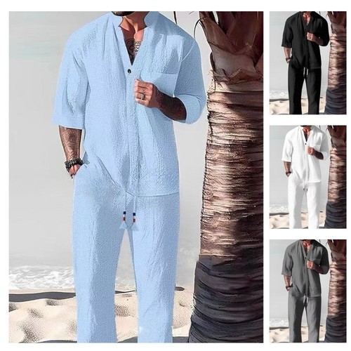 Herren set aus leinen outfit - aus, leinen-outfit