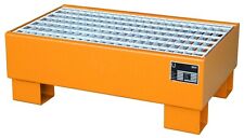 Bauer AW60 Ölauffangwanne Stahl Auffangwanne Ölwanne Gitterrost 2x60L Fässer