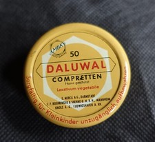 Alte Dose, Blechdose, Medizindose, Daluwal, Compretten , Pillendose, leer