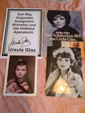 Orginales Autogramm.  Karl May. Winnetou. Apanatschi. Uschi Glas. Elspe 