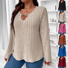 Übergröße Damen V-Neck
