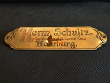 altes Firmen-Schild - Geldschrank & Tresor-Bau Hermann Schultz - Hamburg