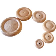 Holzrad mit runder - , lauffläche