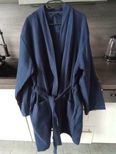 Vossen Bademantel dunkelblau Waffelpique neu Gr. XL