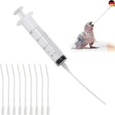 10 Stück Jungvögel Füttern Schlauch, Enthält eine 20-ml-Spritze, Tauben Zub