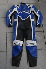 Herrenlederkombi Motorrad SUZUKI Gr. 50, Blau/Weiß/Schwarz, gebraucht