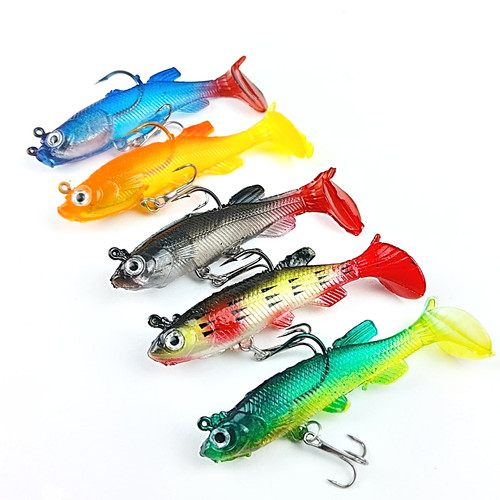 5er set shad 8cm 13g - 5er, gummi