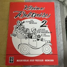 Akkordeon Notenheft Kleine Weltreise 2 Leichte Spielstücke m. 2. Stimme v. 1983