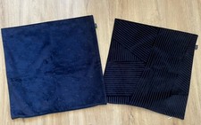 JOOP! Kissenhüllen Set 2 Stück Samt-Optik Cornflower Muster Blau Ca. 47x47 cm