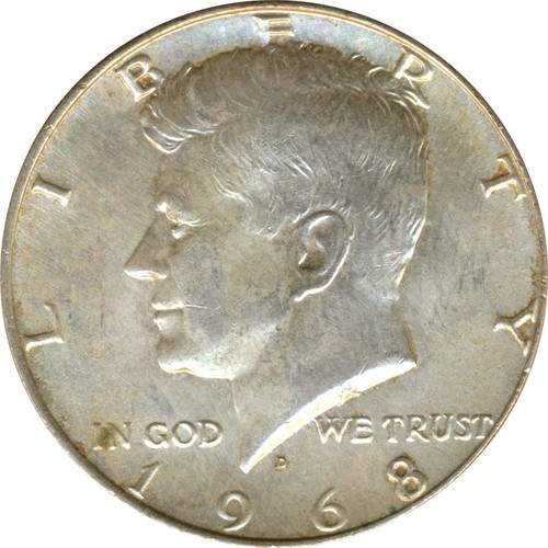 Usa half dollar 1968 john - 1968, d