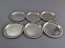 Tassen Untersetzer 6er-Set Metall silberfarben H= 9 cm Glas