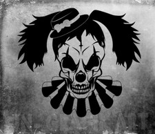  Clown Skull Girl Joker Aufkleber  Decal Bike LKW Auto Sticker Horror  