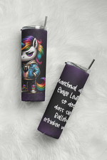 Edelstahl-Becher Thermobecher Tumbler 20 oz  " Einhorn Manchmal ..."