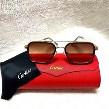Cartier Sonnenbrille braun/goldfarbenes Gestell C2 quadratisch (28750) mit...