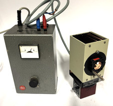 Ernst Leitz 301-210.001 Trafo mit Spindler & Hoyer Lichtquelle f. optische Bank