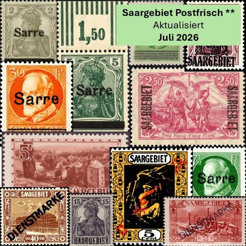 Saargebiet postfrisch - saargebiet,
