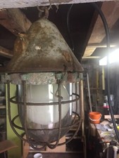 große EOW EX Bunkerlampe | DDR Industriedesign | explosionsgeschützte Lampe