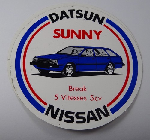Werbe aufkleber datsun sunny - werbe-aufkleber,