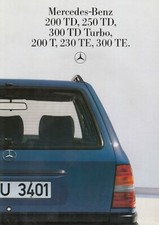 MERCEDES E-KLASSE T-MODELL W124 200 230 250 300 Prospekt Brochure 1985 67