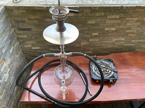 Dilaw shisha edelstahl set - shisha,