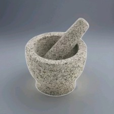 Granitmörser mit Stößel, Gewürzzerkleinerer, Handmörser Schale ca. Ø15 cm