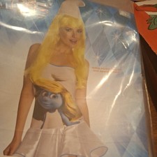 Kostüm Schlumpfine Neu Mütze U Kleid Gr 38