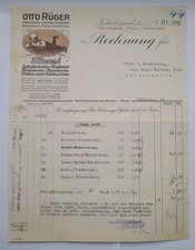 Otto Rüger Schokoladenfabrik Dresden Sachsen Brief, Rechnung 1926 Schönes Stück 