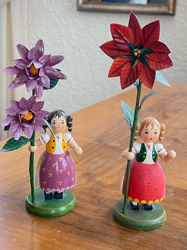 Handbemalte holzfiguren mit - handbemalte,