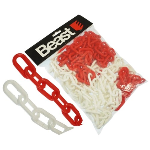 Absperrkette rot weiß - 5, –