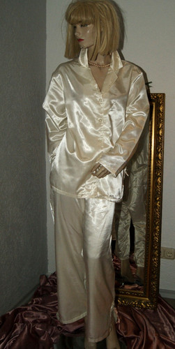 Satin pyjama schlafanzug - satin,