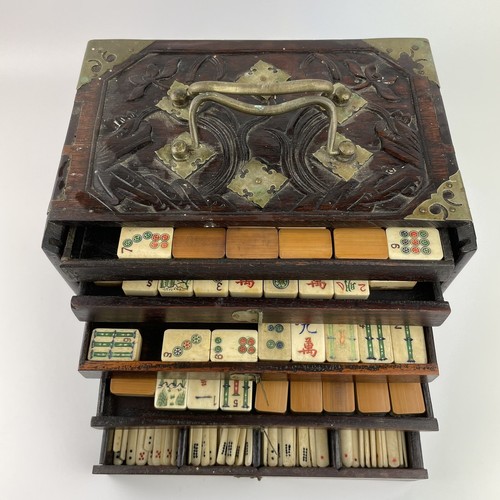 Vintage mahjong set mit - mahjong-set,