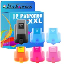 12 Patronen XXL für HP 363 Photosmart C 7177 C 7180 D 7180 C 7183 C 7188 C 7190