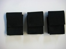 3 x Batterietasche mit Kletthalterung für 9V Block, battery bag