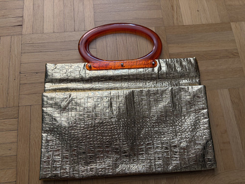 Vintage goldene clutch tasche - vintage,