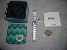 FOSSIL Alu F2 ES-9222 mit Ersatzglied Schöne Damen Uhr Armbanduhr Quarz