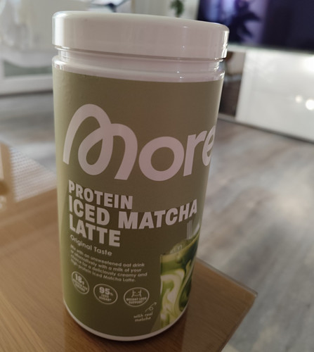 More protein iced matcha latte - more,