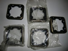 5 St.Gira Ramen für Schalter und Steckdosen braun gold Metallig