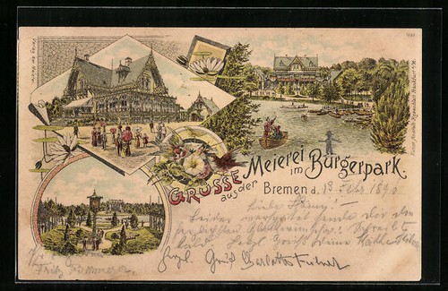 Lithographie bremen gasthaus - bremen,,