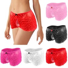 Rose Rot Spitze Slips Shorts