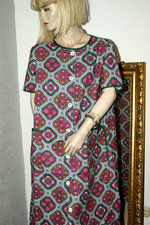 Großzügige Schürze Kittel Kleiderschürze Rosen BAUMWOLLE neu Gr. XL