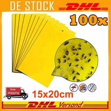 100 Gelbtafeln Gelbsticker Gelbtafel Fruchtfliegen Falle Insektenfalle Fliegen