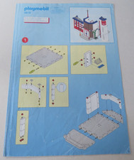 Playmobil 4819 Feuerwehr Hauptquartier / Feuerwehrstation Bauplan RARITÄT !